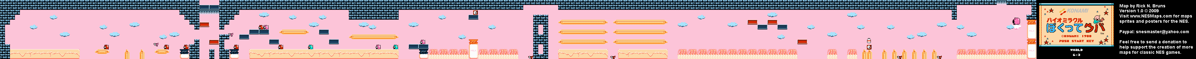 Bio Miracle Bokutte Upa - World 6-3 Nintendo NES Map