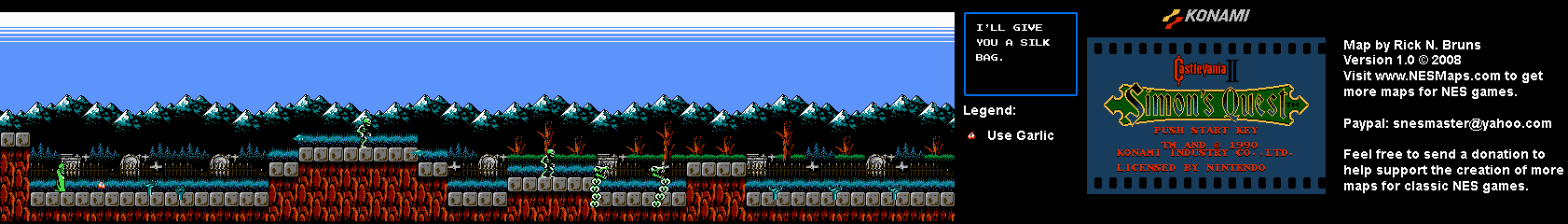 Castlevania II Simon's Quest - Area 31 Map