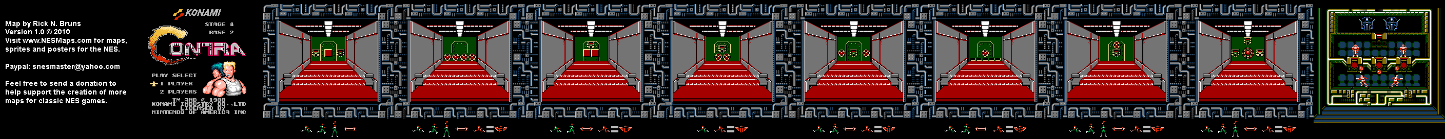 Contra - Stage 4 - Nintendo NES Map