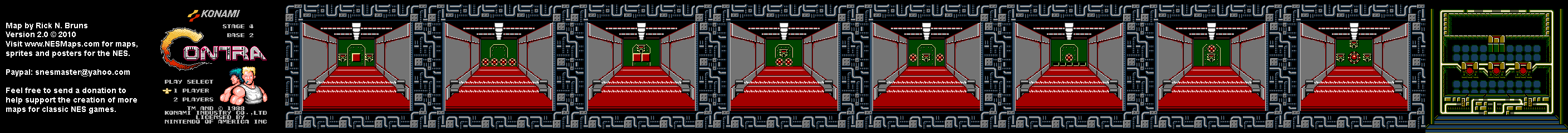 Contra - Stage 4 - Nintendo NES Map BG