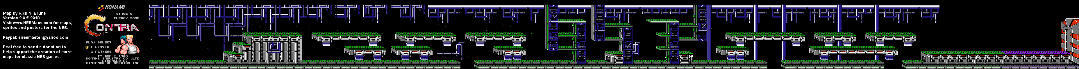 Contra - Stage 6 - Nintendo NES Map BG