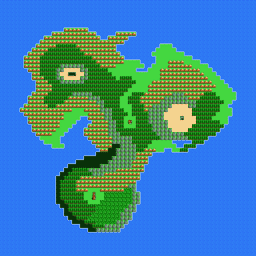 Dragon Warrior IV Screen Shot Gottside Island Overworld Map BG
