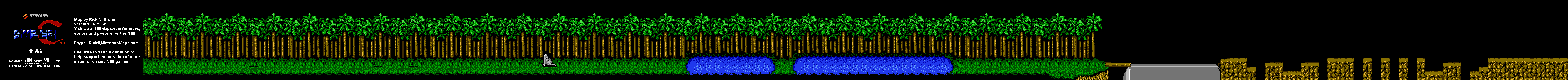 Super C - Area 3 - Nintendo NES Map BG