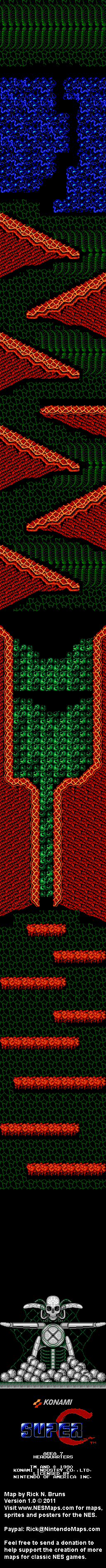 Super C - Area 7 - Nintendo NES Map BG
