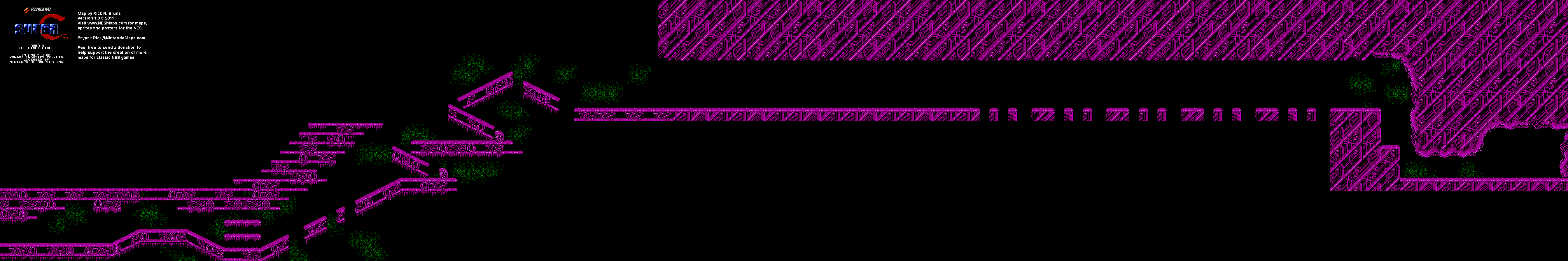 Super C - Area 8 - Nintendo NES Map BG