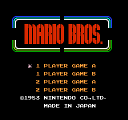 Mario Bros. Title Screen