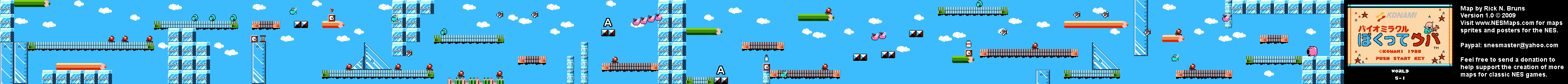 Bio Miracle Bokutte Upa - World 5-1 Nintendo NES Map