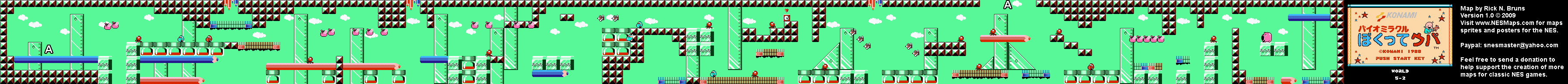 Bio Miracle Bokutte Upa - World 5-2 Nintendo NES Map
