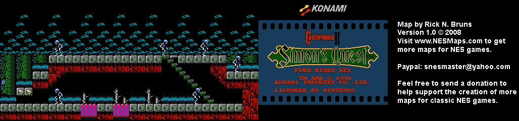 Castlevania II Simon's Quest - Area 04 Map