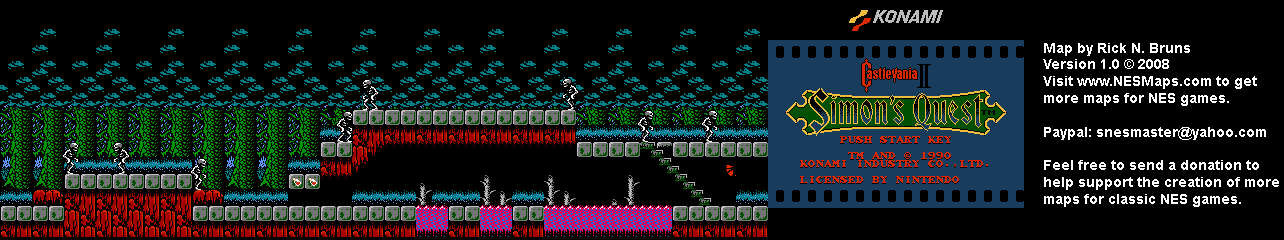 Castlevania II Simon's Quest - Area 09 Map