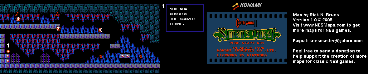 Castlevania II Simon's Quest - Area 12 Map