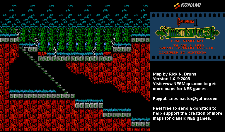 Castlevania II Simon's Quest - Area 14 Map