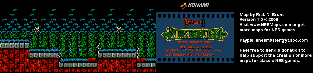 Castlevania II Simon's Quest - Area 15 Map