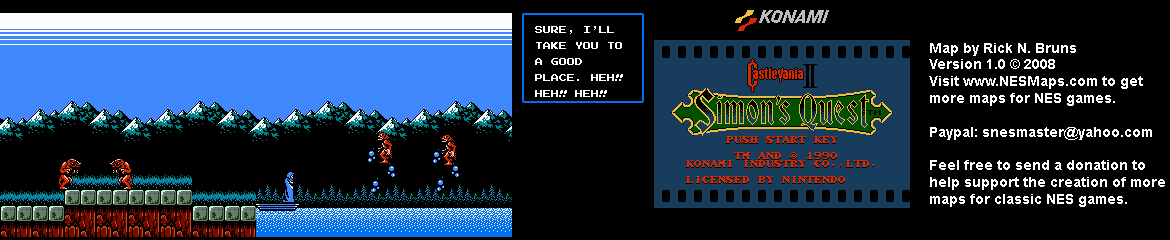 Castlevania II Simon's Quest - Area 23 Map
