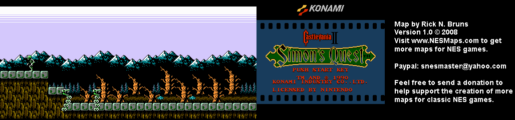 Castlevania II Simon's Quest - Area 29 Map