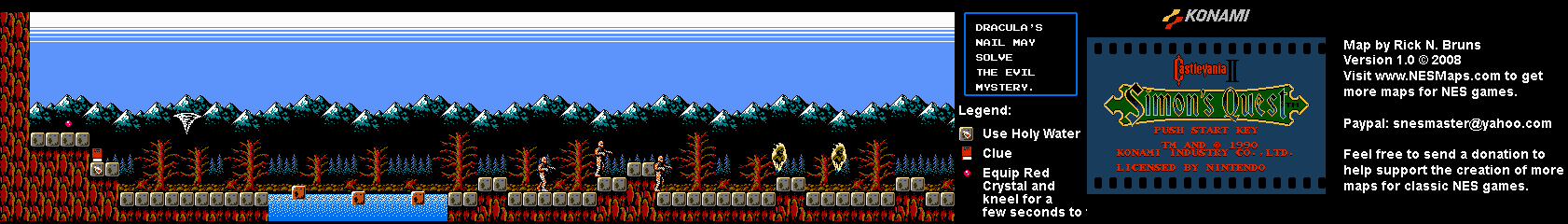 Castlevania II Simon's Quest - Area 34 Map