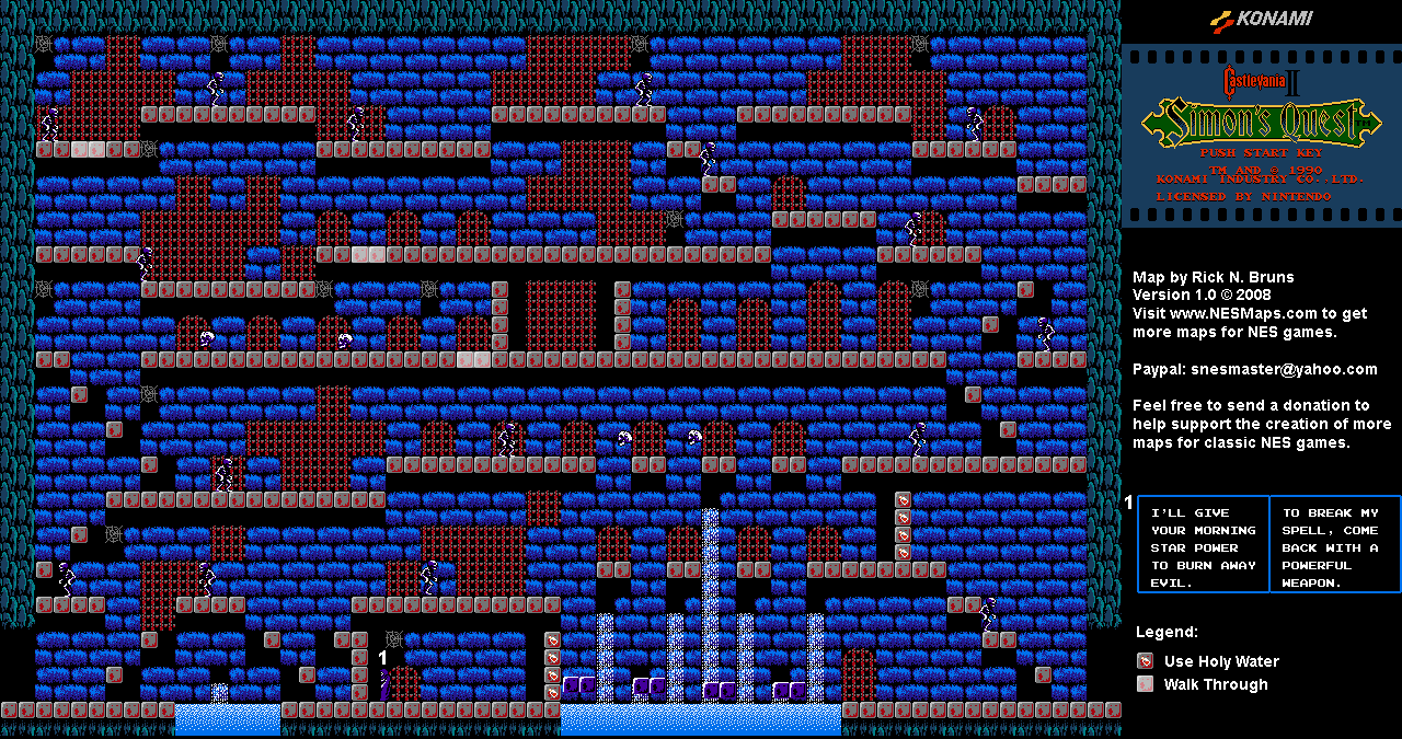 Castlevania II Simon's Quest - Area 38 Map