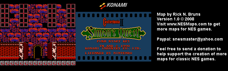 Castlevania II Simon's Quest - Area 41 Map