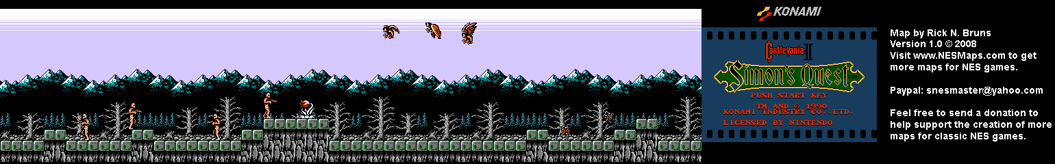 Castlevania II Simon's Quest - Area 43 Map