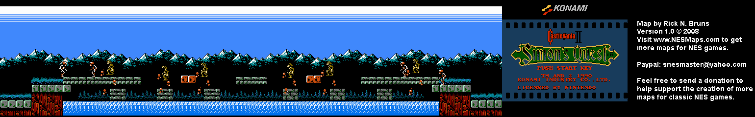 Castlevania II Simon's Quest - Area 45 Map