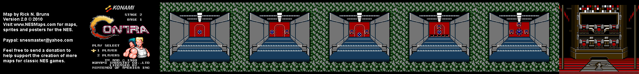 Contra - Stage 2 - Nintendo NES Map BG
