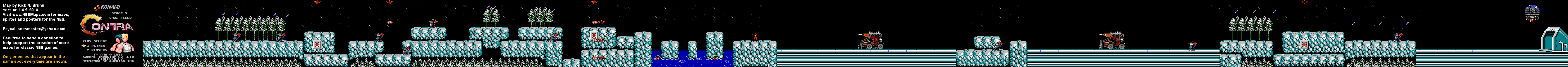 Contra - Stage 5 - Nintendo NES Map