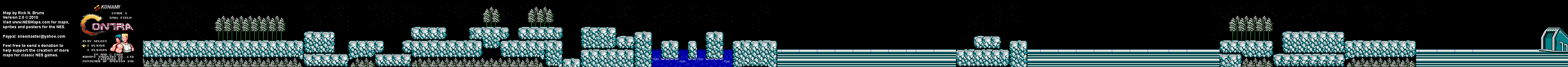 Contra - Stage 5 - Nintendo NES Map BG