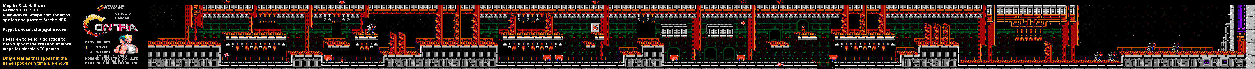 Contra - Stage 7 - Nintendo NES Map