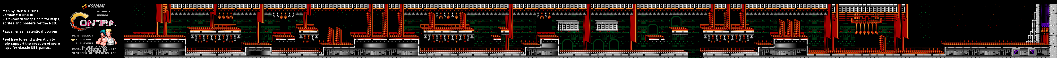 Contra - Stage 7 - Nintendo NES Map BG