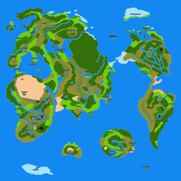 Dragon Warrior III Screen Shot Main Overworld Map