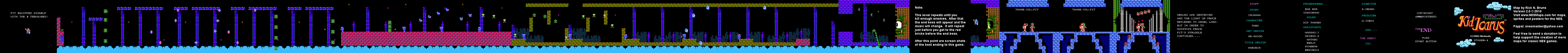 Kid Icarus - Stage 4-1 - NES Map