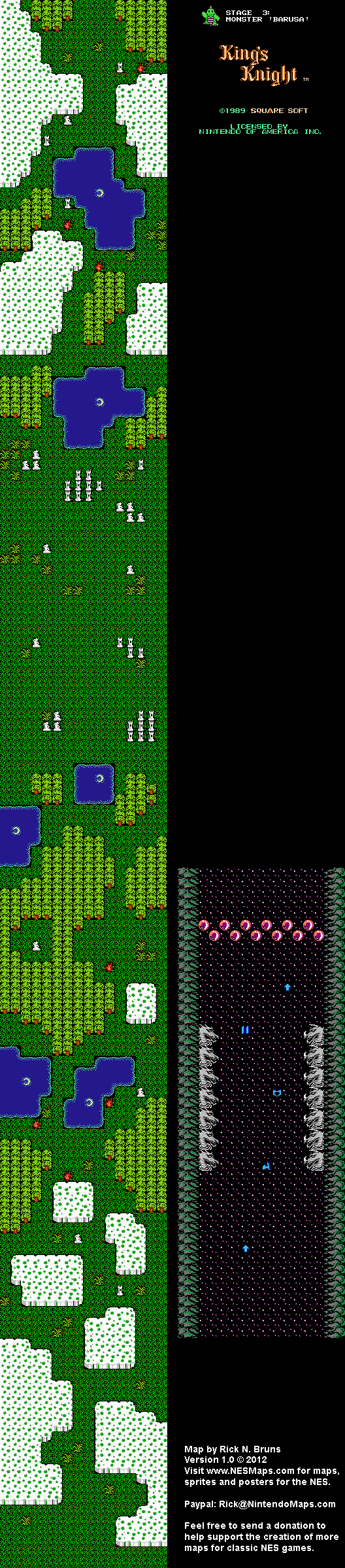 King's Knight - Stage 3 - Nintendo NES Map BG