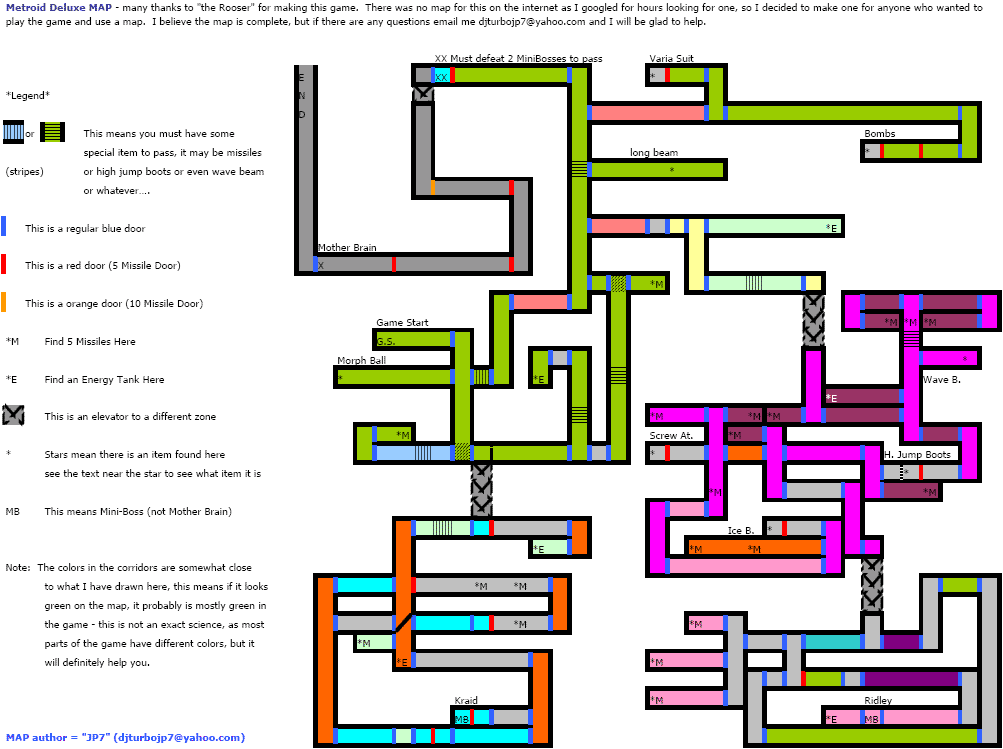 Metroid Deluxe - NES Map
