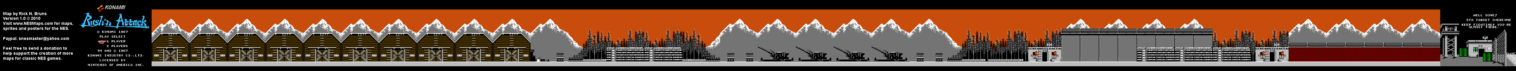 Rush'n Attack - Level 5 Nintendo NES Map BG