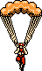 Player 2 using a Parachute Left - Rush'n Attack NES Nintendo Sprite