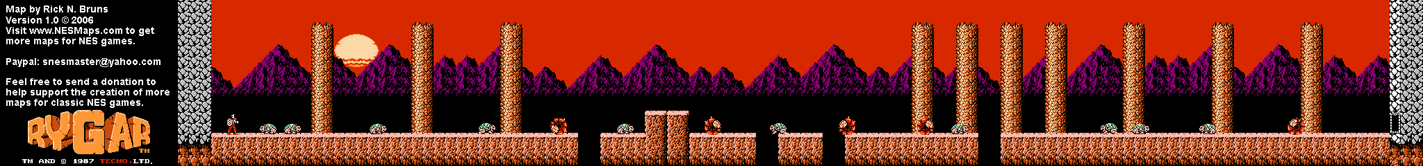 Rygar - Sueru Mountain - NES Map