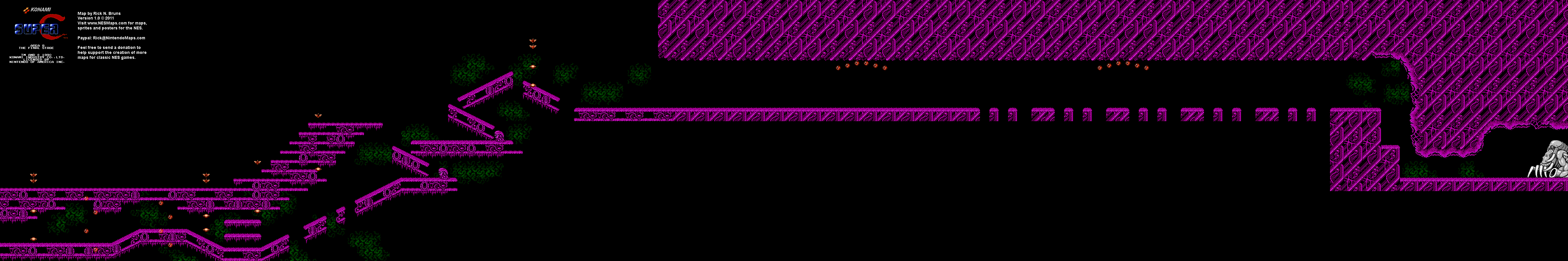 Super C - Area 8 - Nintendo NES Map