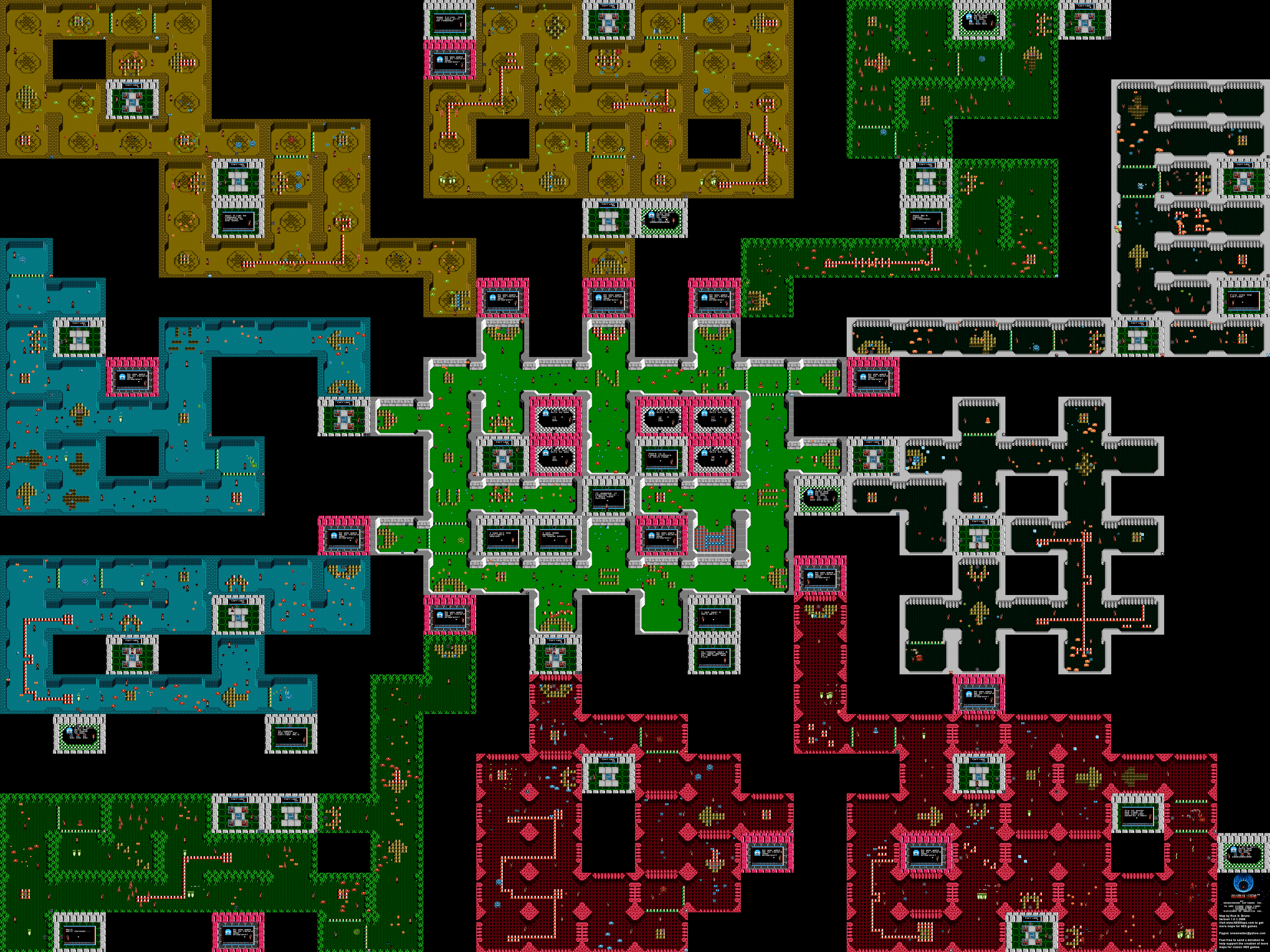 The Guardian Legend - Overworld - NES Map