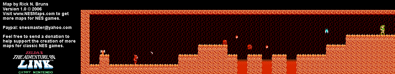 Zelda II The Adventure of Link - The Desert Cave [08] - NES Map